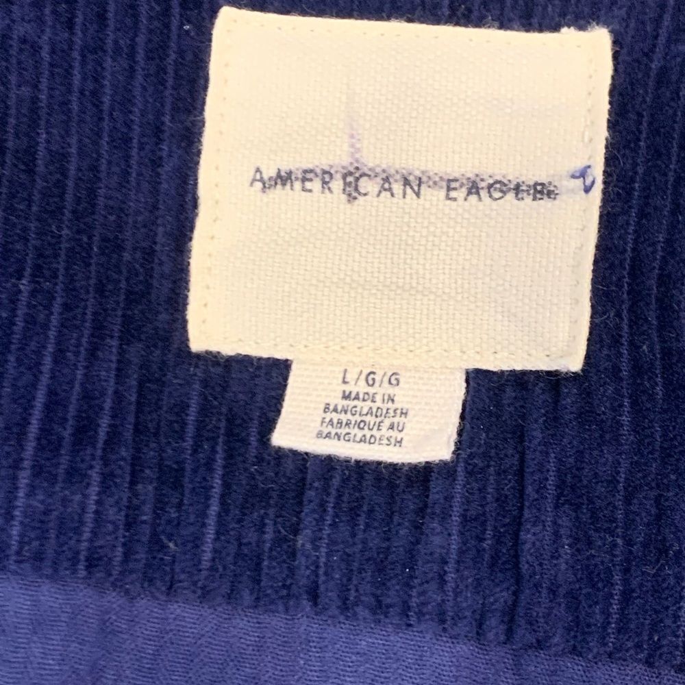 American Eagle Navy Corduroy Shirt - Picture 11 of 13